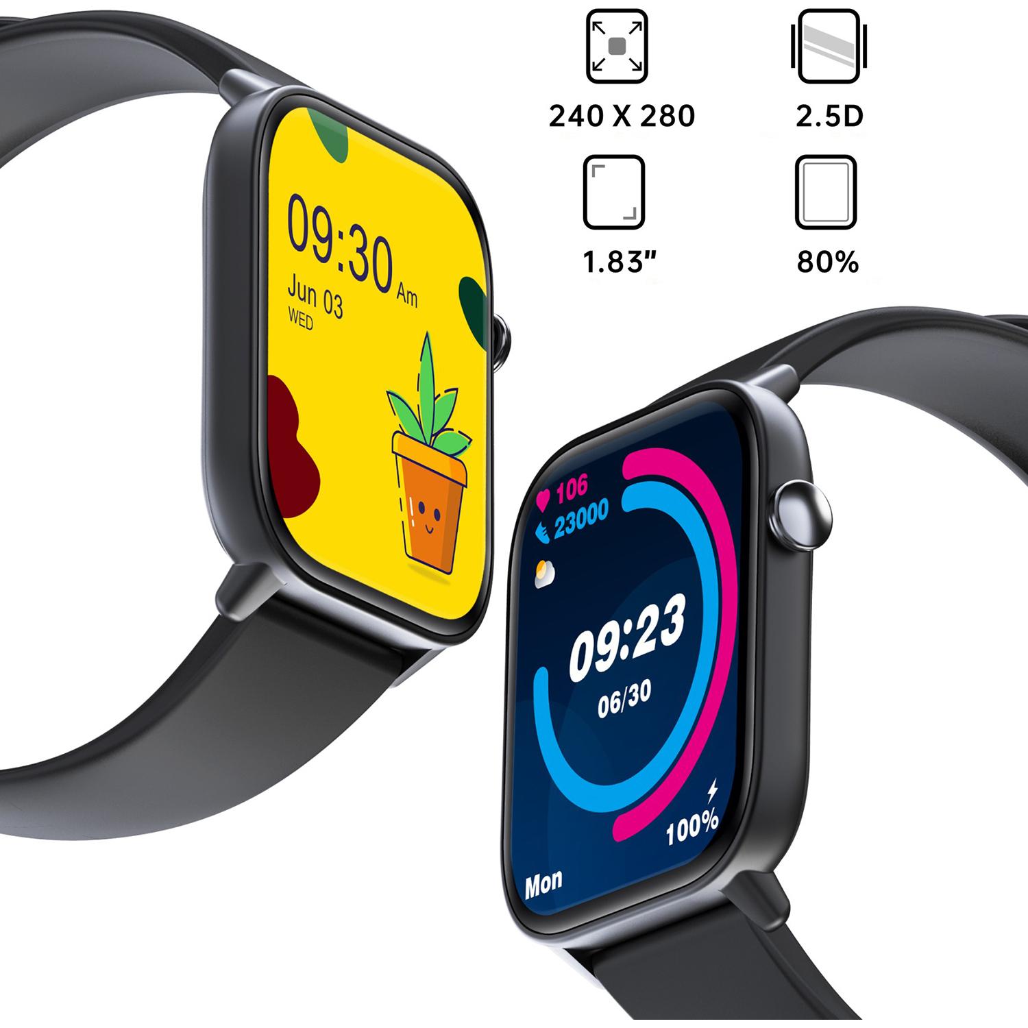 Smartwatch DM19 con schermo 1.8, pressione sanguigna e monitor O2. Varie modalità sportive, notifiche delle app.