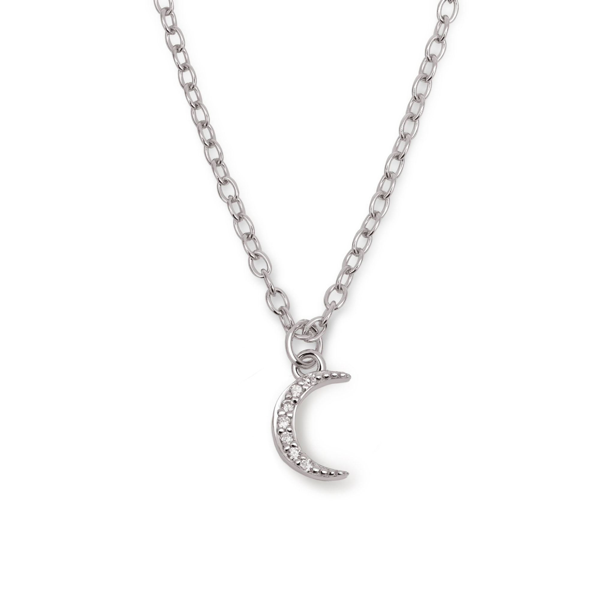 Collana Over the Moon in Argento