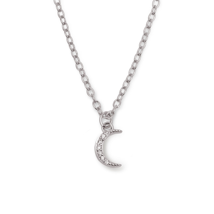 Collana Over the Moon in Argento