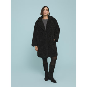 Fiorella Rubino - Cappotto teddy lungo - Nero