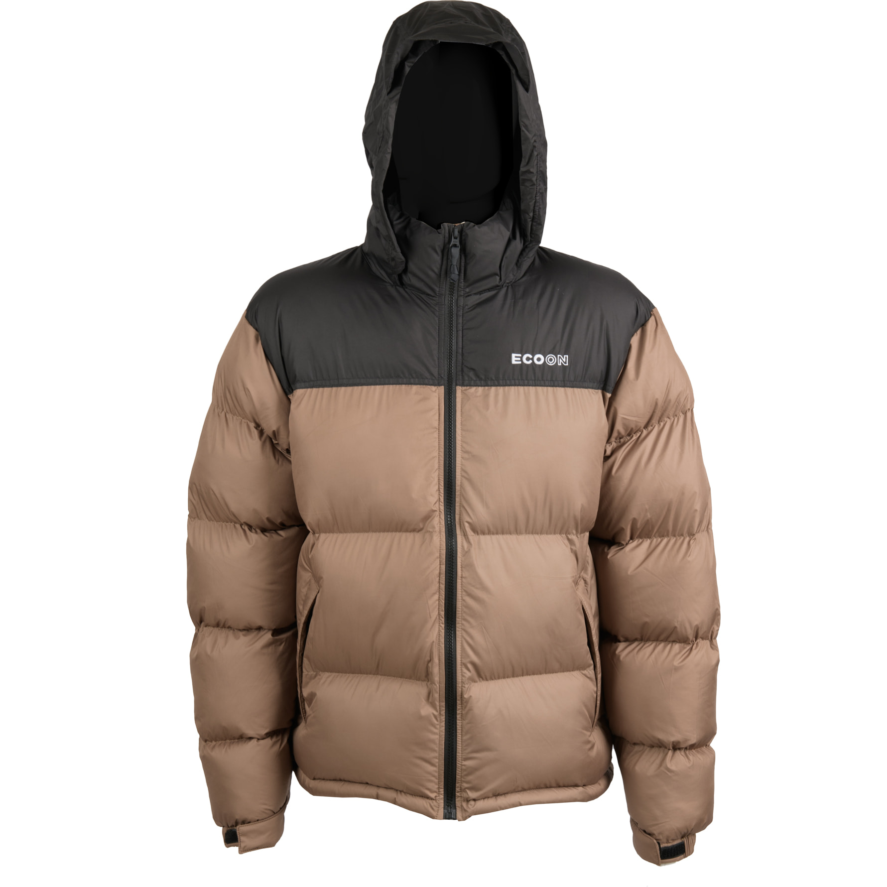 Giacca corta Lisboa marca ECOON - Cachi / Nero