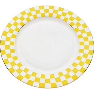 Assiettes Harlequin 27cm jaunes set de 6 Kare Design