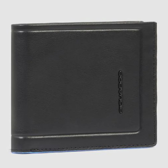 Piquadro Portafogli in pelle con porta documenti rimovibile, schermato protezione RFID