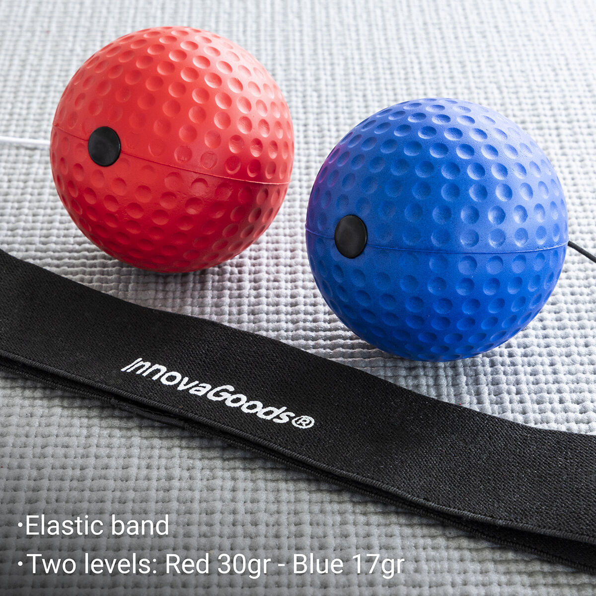 Pack Kit de Balles d’Entraînement et de Réflexe et Machine de Boxe Musicale Rechargeable InnovaGoods