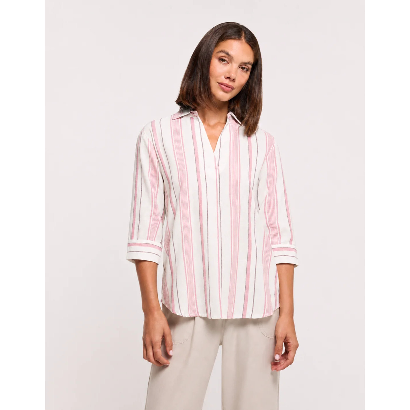 Camisa Media Manga Rosa - Sawira