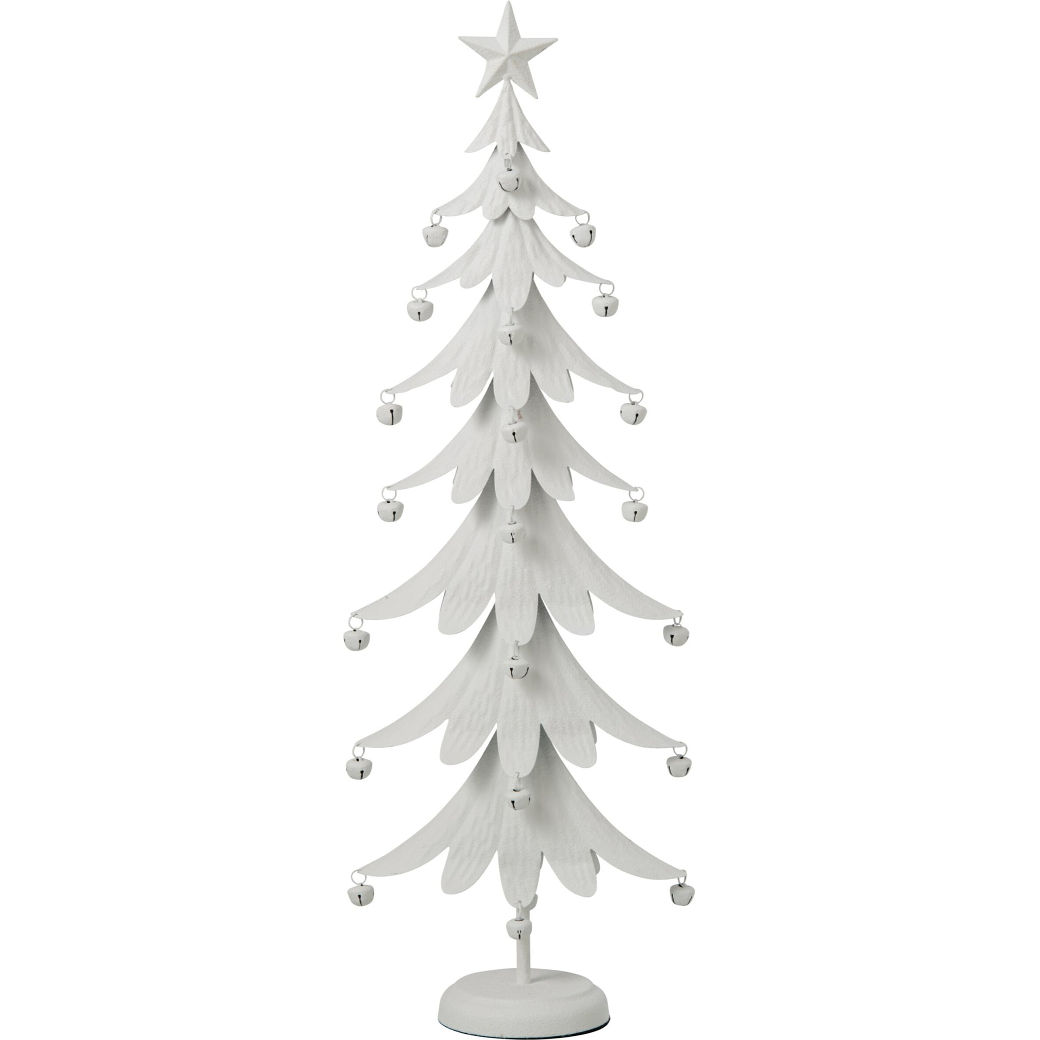 J-Line Sapin de Noël - fer - blanc - large