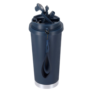 Vaso térmico con 500 ml de capacidad en Acero Inoxidable Reciclado. Cuenta con doble sistema de bebida, orificio con cierre hermético y pajita integrada. Libre de BPA.