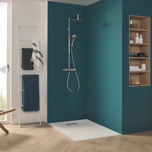 Receveur zero ressaut Le Valence blanc céramique avec cache-bonde