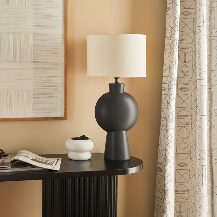 Lampe à poser "Yulia" noir H59cm