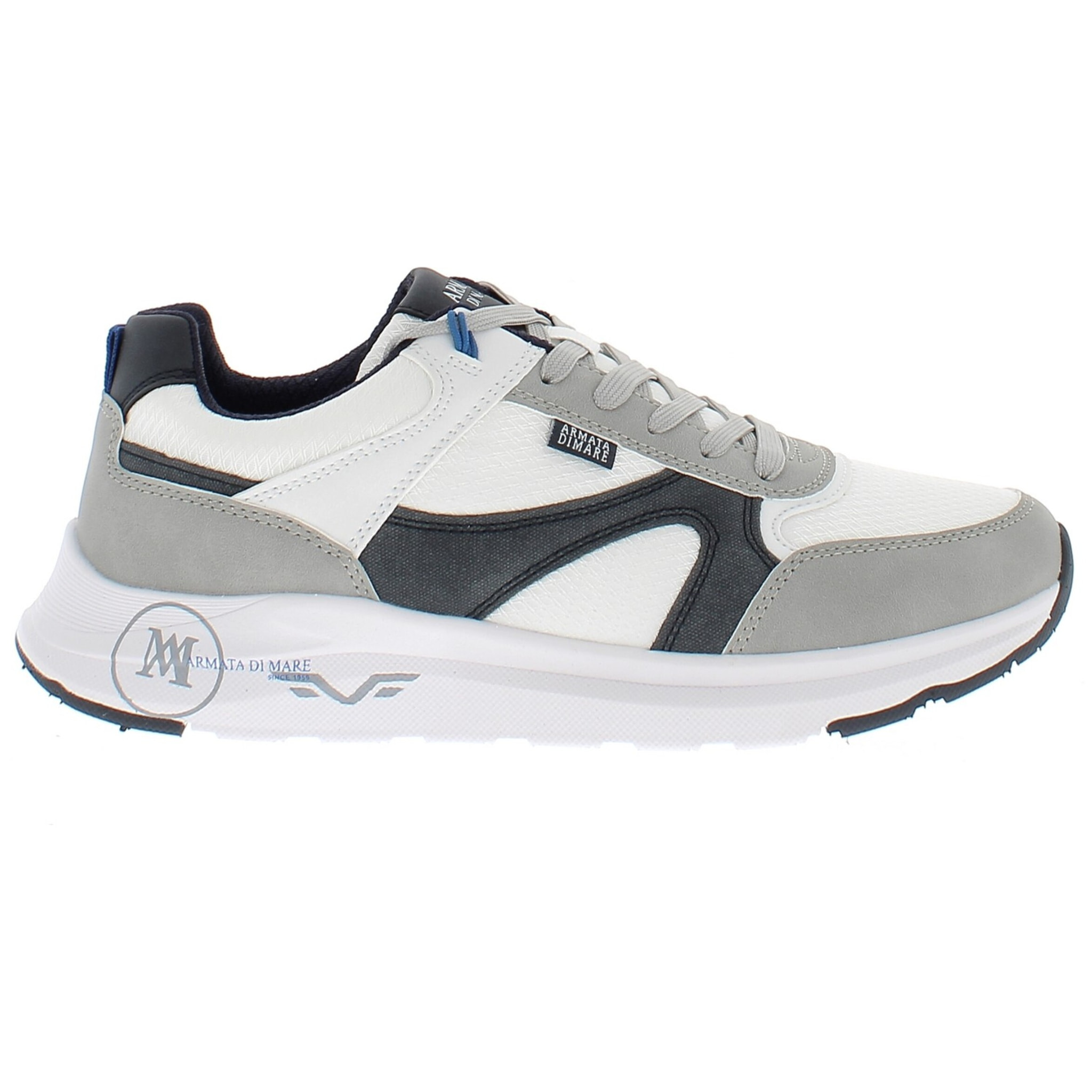 Armata di Mare Scarpe Uomo Sneakers Casual Stringate con Soletta Rimovibile in Memory Foam AMU 1N950 Lt Grey