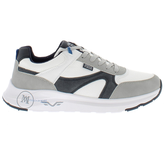 Armata di Mare Scarpe Uomo Sneakers Casual Stringate con Soletta Rimovibile in Memory Foam AMU 1N950 Lt Grey