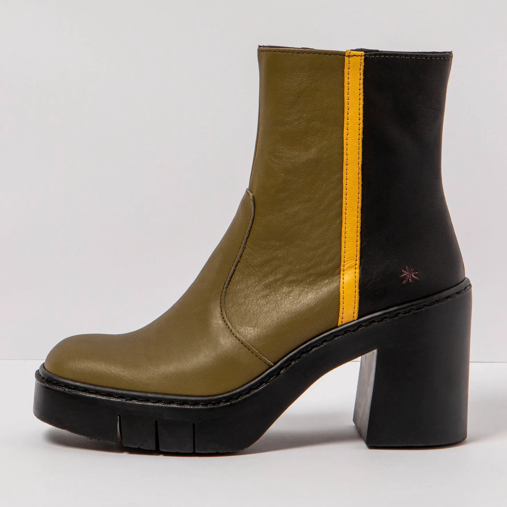 Botines con tacón 1974 NAPPA BRONZE-YELLOW/BERNA color Bronze-yellow