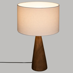 Lampe "Aina" bois blanc H46cm