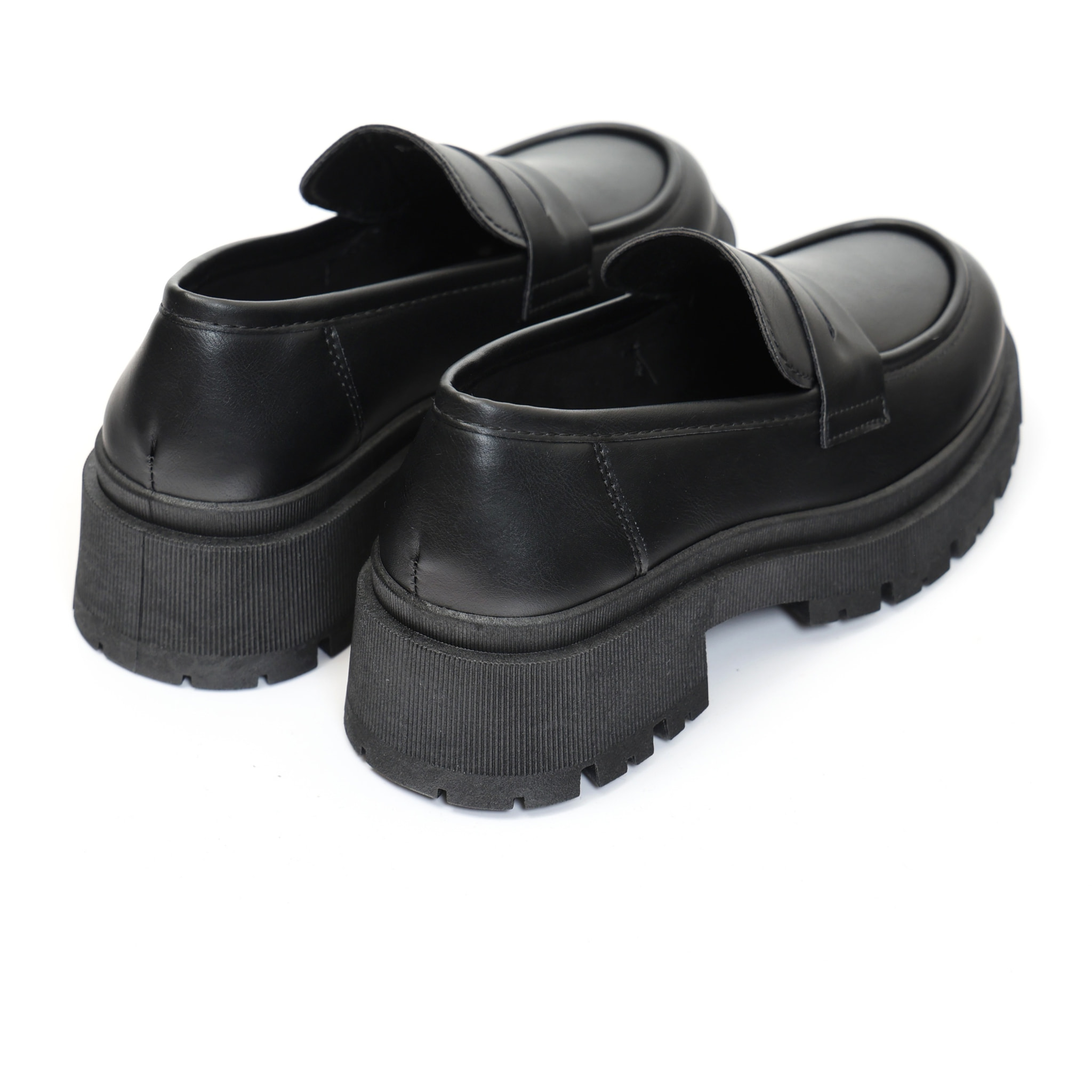 Mocassini platform in simil pelle