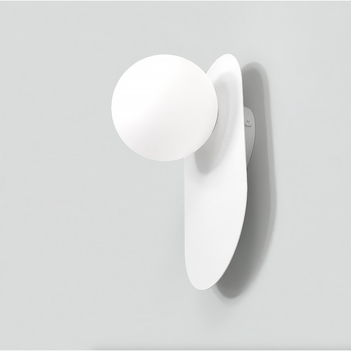 Lampada a parete Viva in acciaio bianco opaco