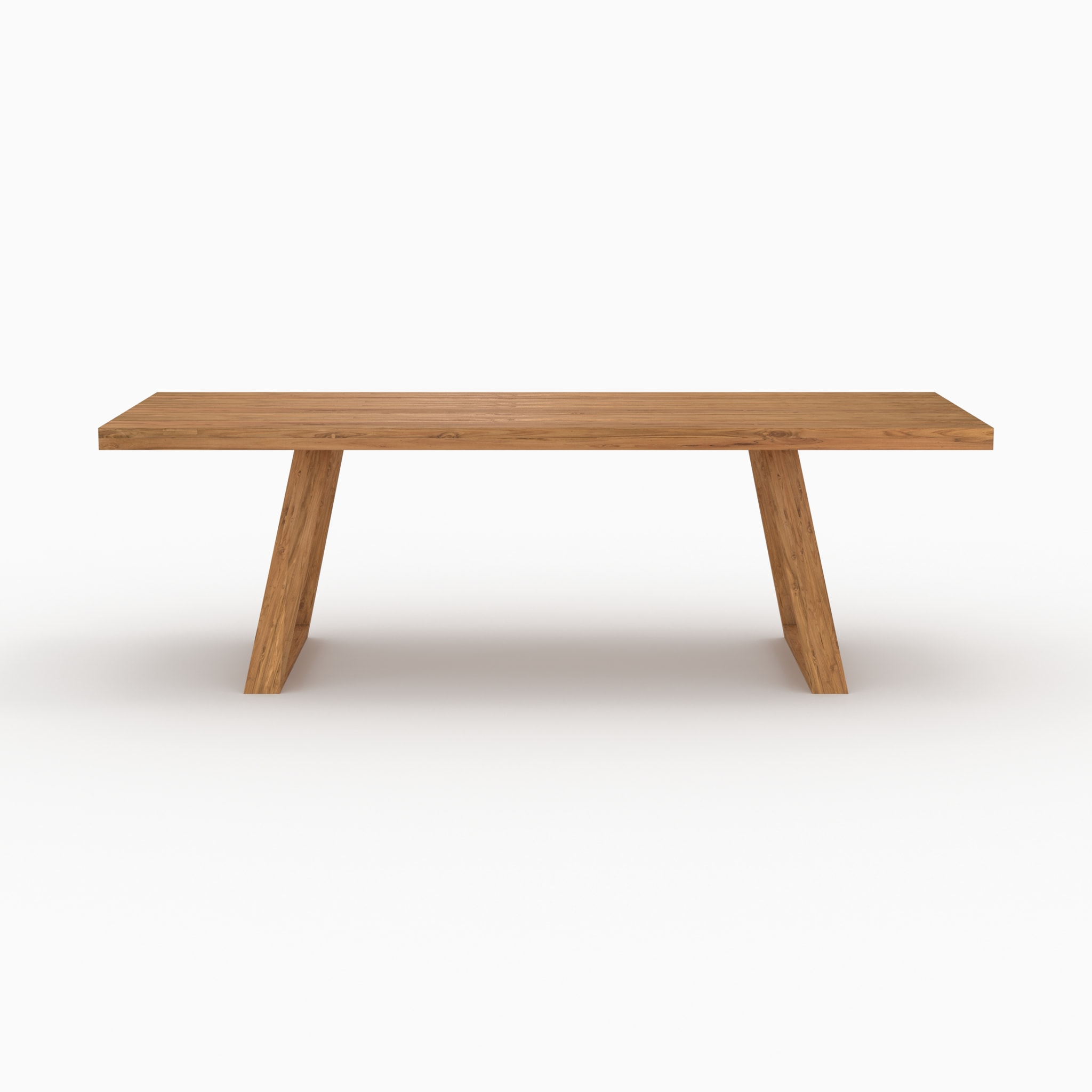 Table de jardin rectangulaire en bois de teck recyclé 10 personnes - Luma