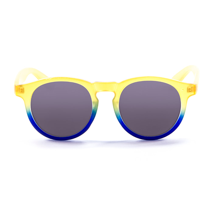 Gafas de sol PALO ALTO NEWPORT - Amarillo transparente arriba / Azul mate abajo y ahumada