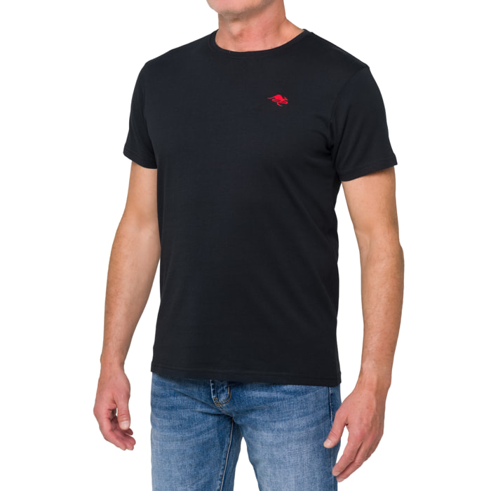 T-shirt in cotone 180 gr Hot Buttered Mistral nero