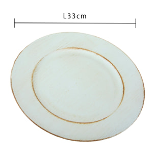 Piatto - Pezzi 12 - 33xH2x33cm - Bianchi Dino SpA