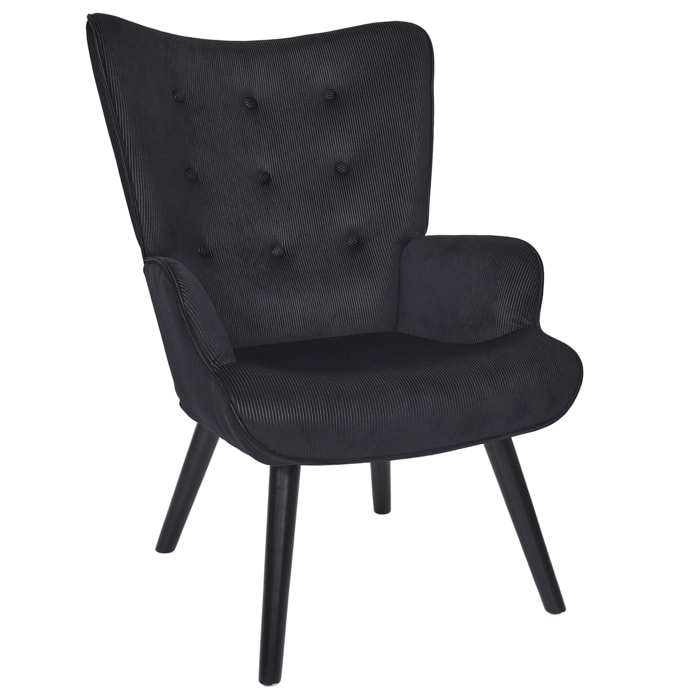 Fauteuil De Salon Giulia Noir