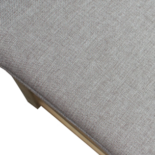 Mange debout ARUBA en acacia 4 places - coussins sable