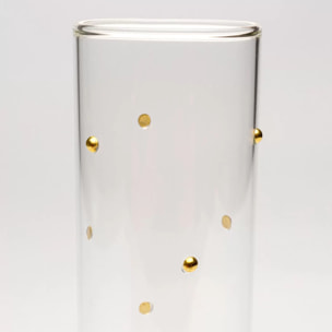 Flûtes à champagne Glam Dots dorées set de 4 Kare Design