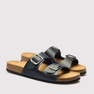 Sandalia Bio Piel Azul Marino - Cherokee