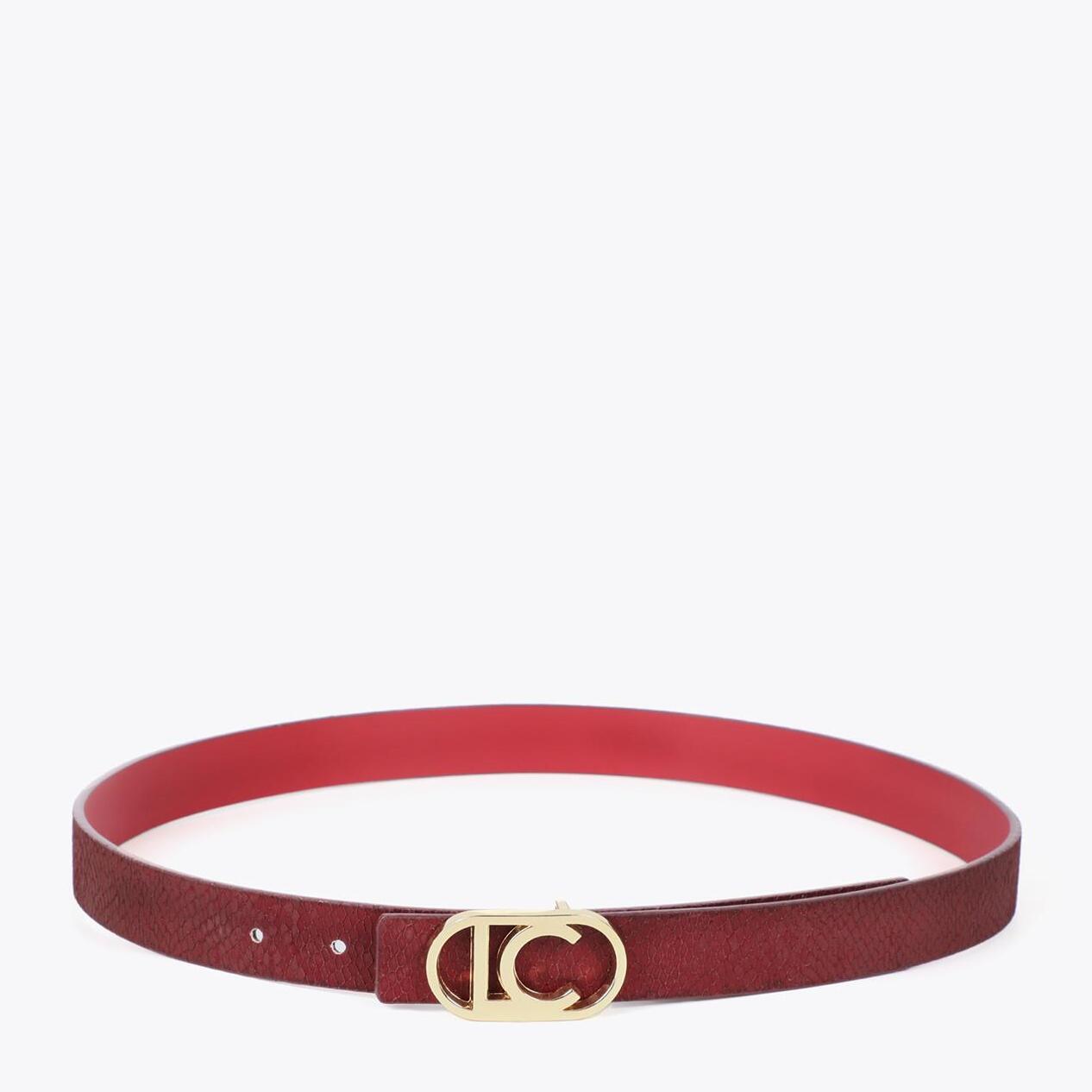 Cintura Reversibile Texture Serpente