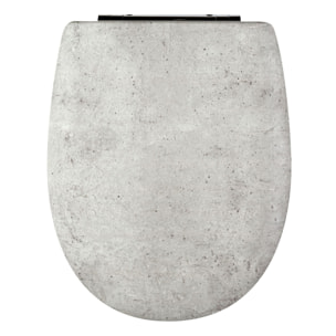 Abattant easy clip avec descente assistée béton armé - Gris clair