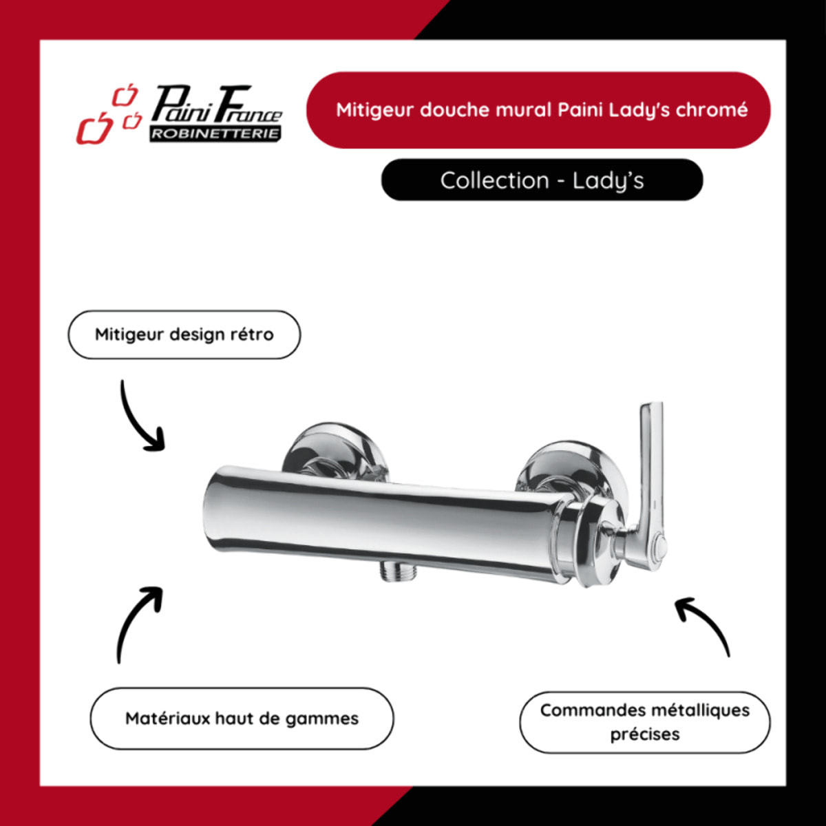 Mitigeur douche PAINI Lady's chrome