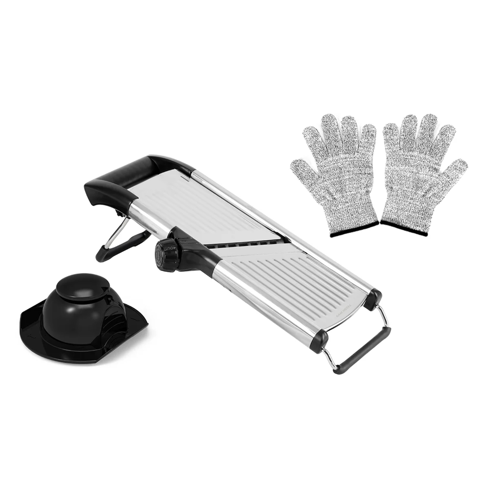 Mandoline professionnelle avec gants de protection