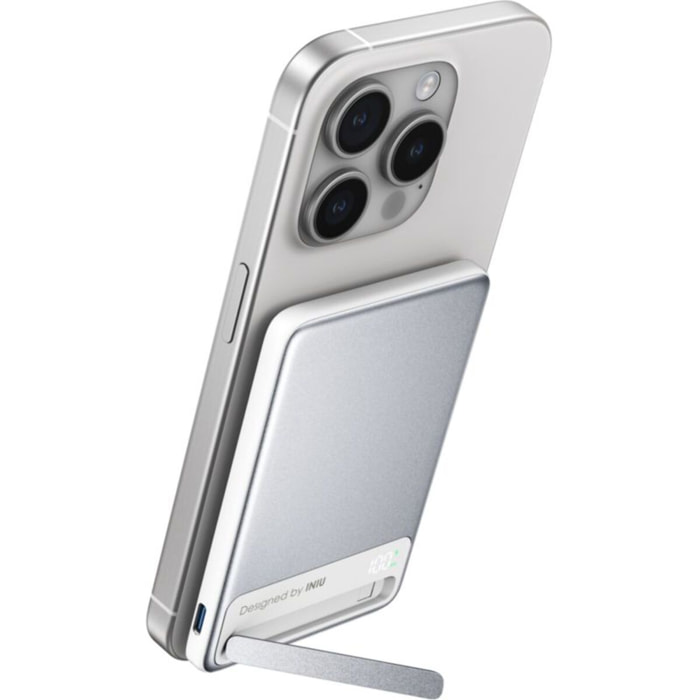 Batterie externe INIU 5000 mAh MagPro slim blanc
