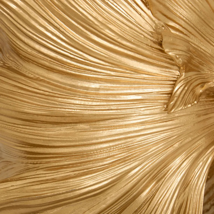 Poisson résine Jil H.22,5cm doré