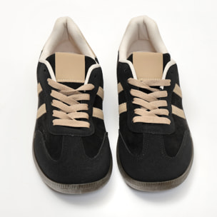 Sneakers in simil pelle scamosciata