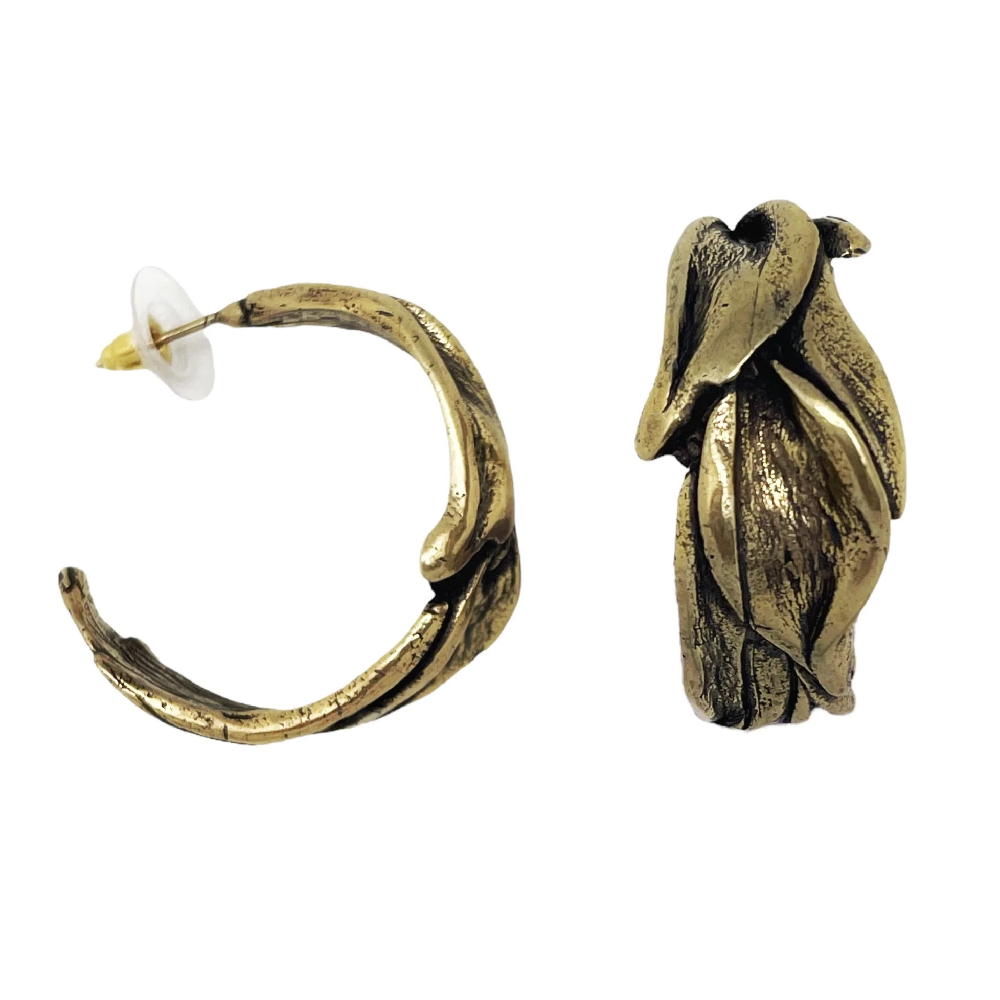 Aro criolla calas enlazadas en dorado