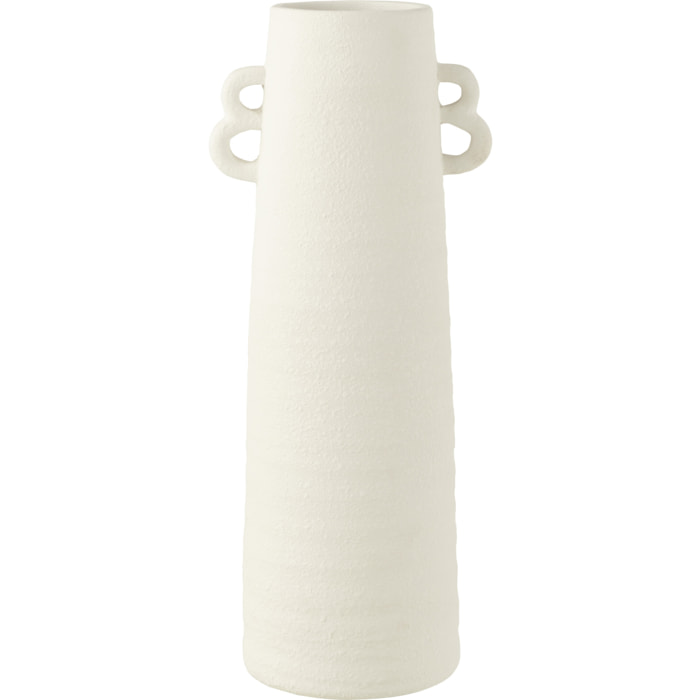 J-Line vase Conique - céramique - blanc - large - 55 cm de hauteur