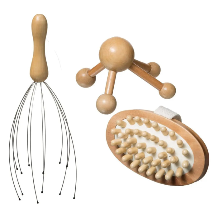 Coffret massage 3 pièces Bambou