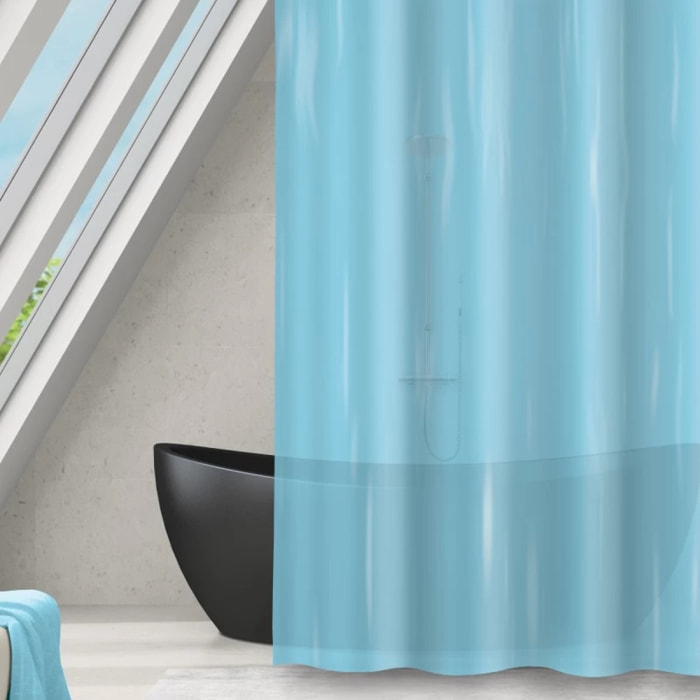 Rideau de douche Polyester ROMANA 180x180cm Bleu clair transparent MSV