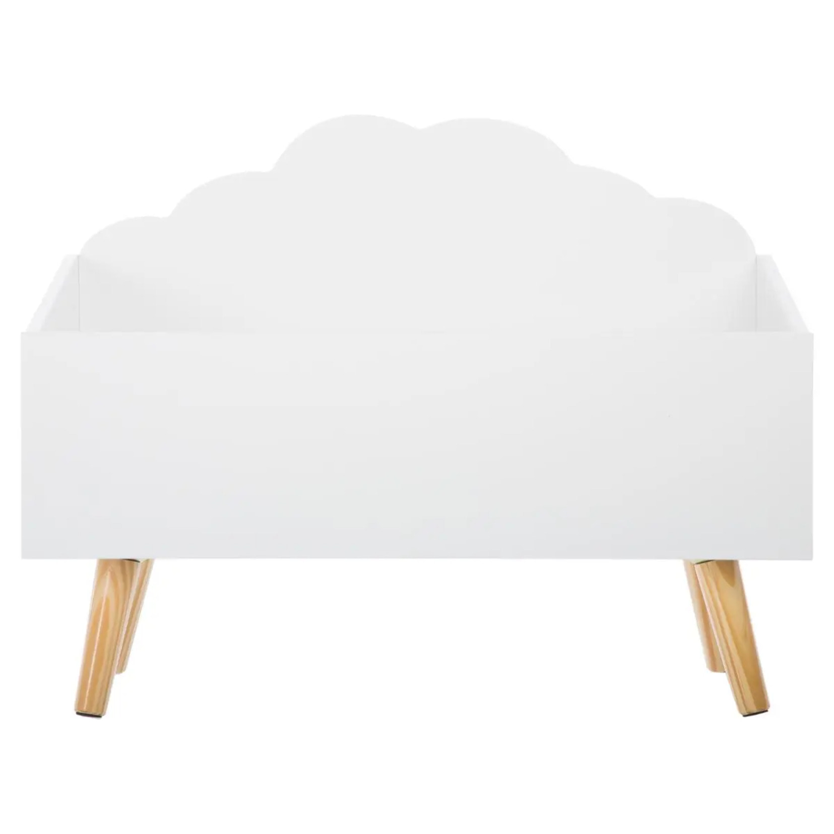 Coffre enfant "Douceur" nuage blanc 58x28cm