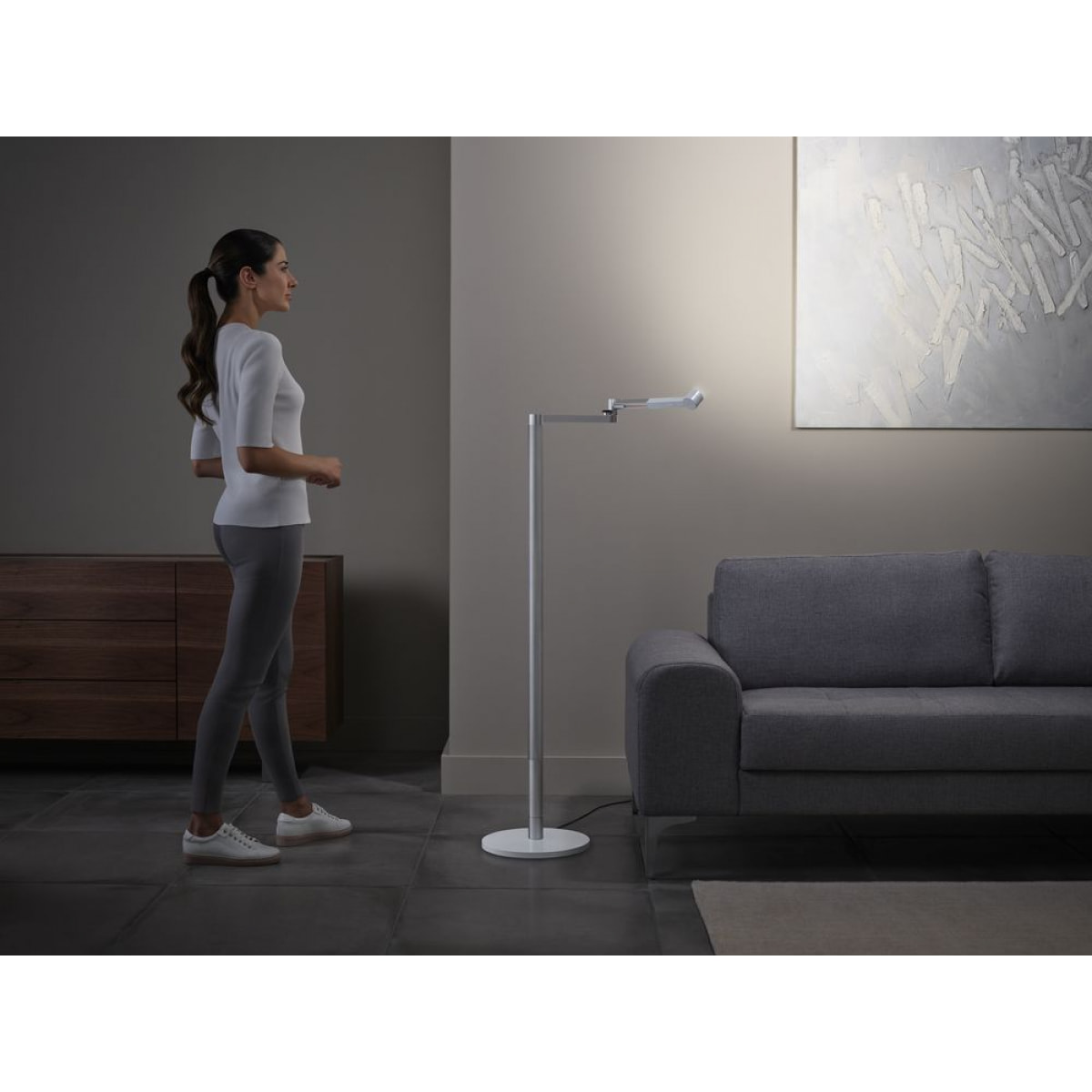 Lampadaire Dyson Solarcycle Morph Blanc/Argent