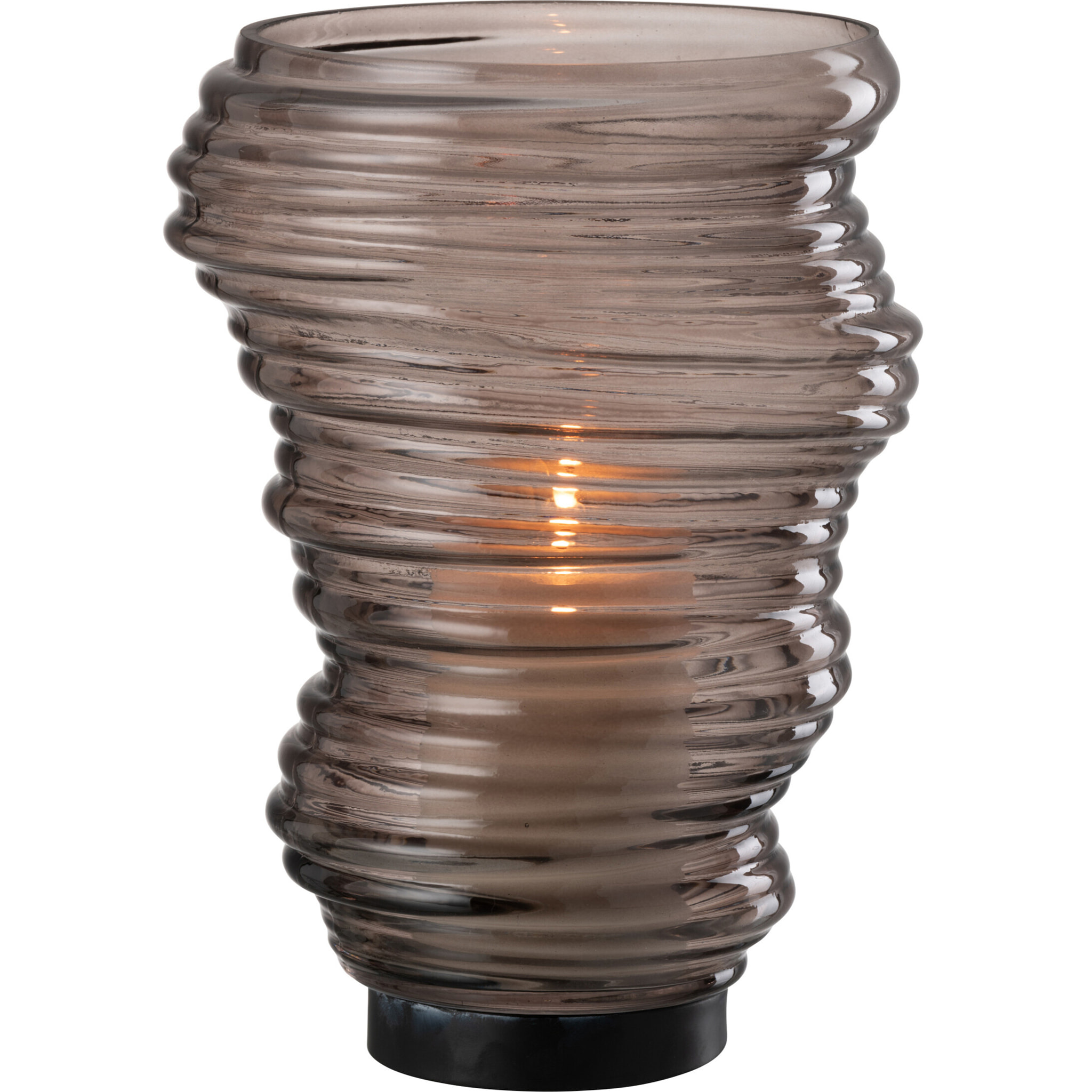 J-Line vase Tornado - verre - gris - large