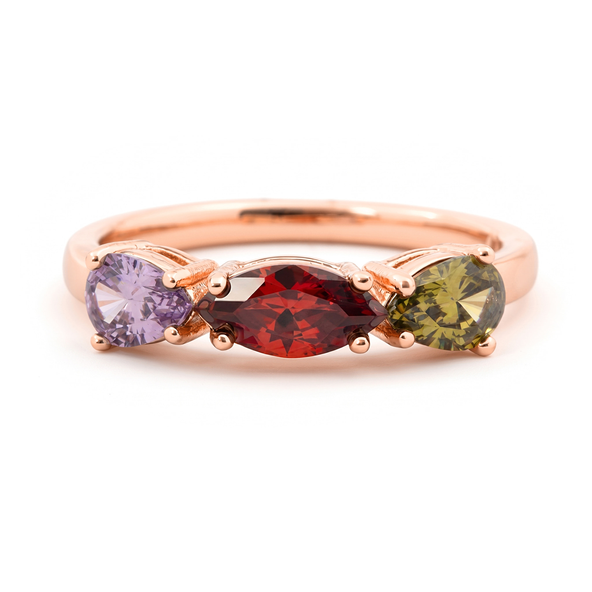 Anillo Prazma acabado oro rosa 18k