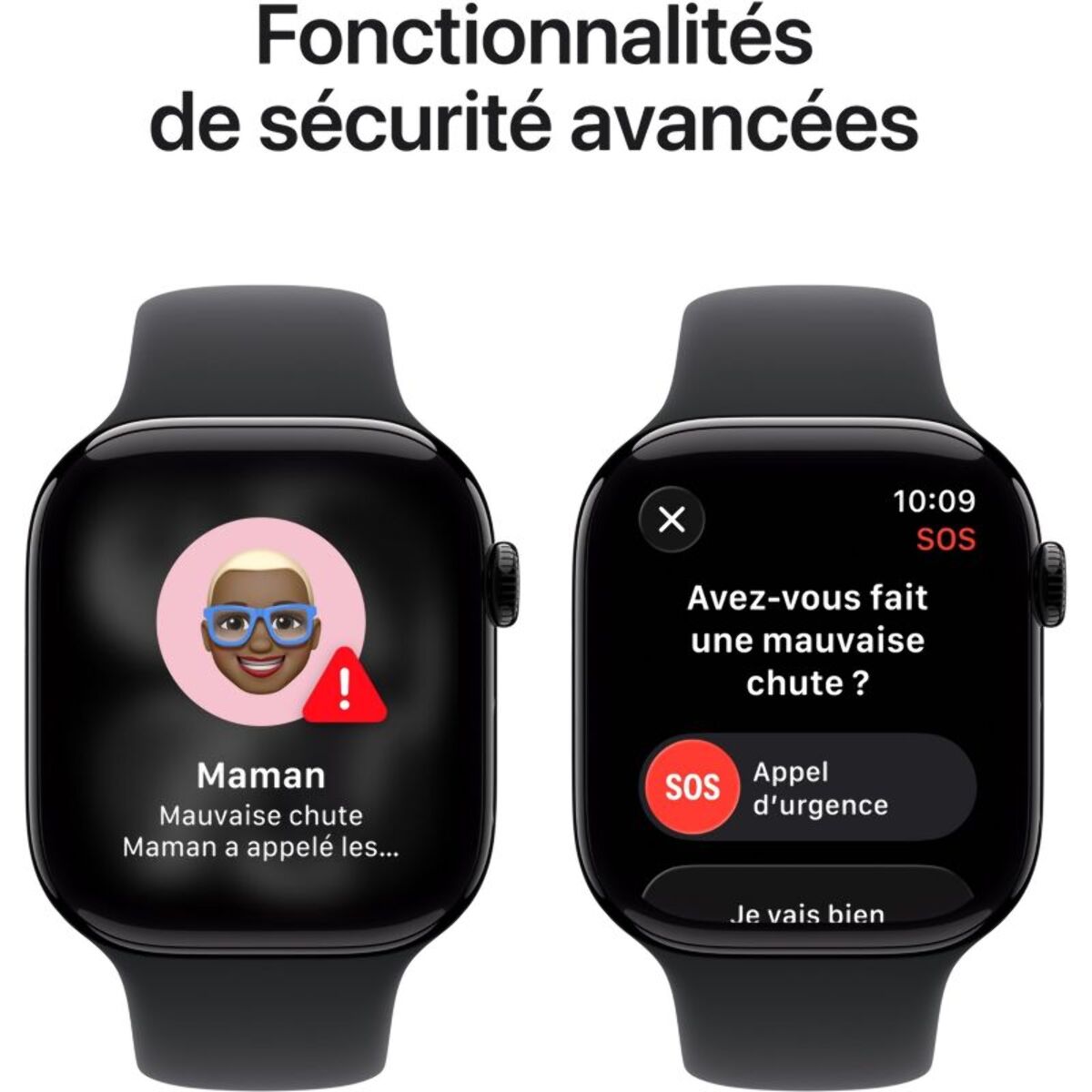 Montre connectée APPLE WATCH 42mm Alu Noir Serie 11 S/M Cellular