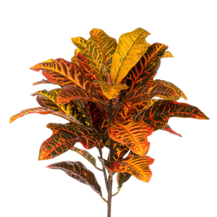 Croton Pianta. Altezza 60 Cm - Pezzi 1 - 36X60X36cm - Colore: Arancio - Bianchi Dino - Piante Artificiali