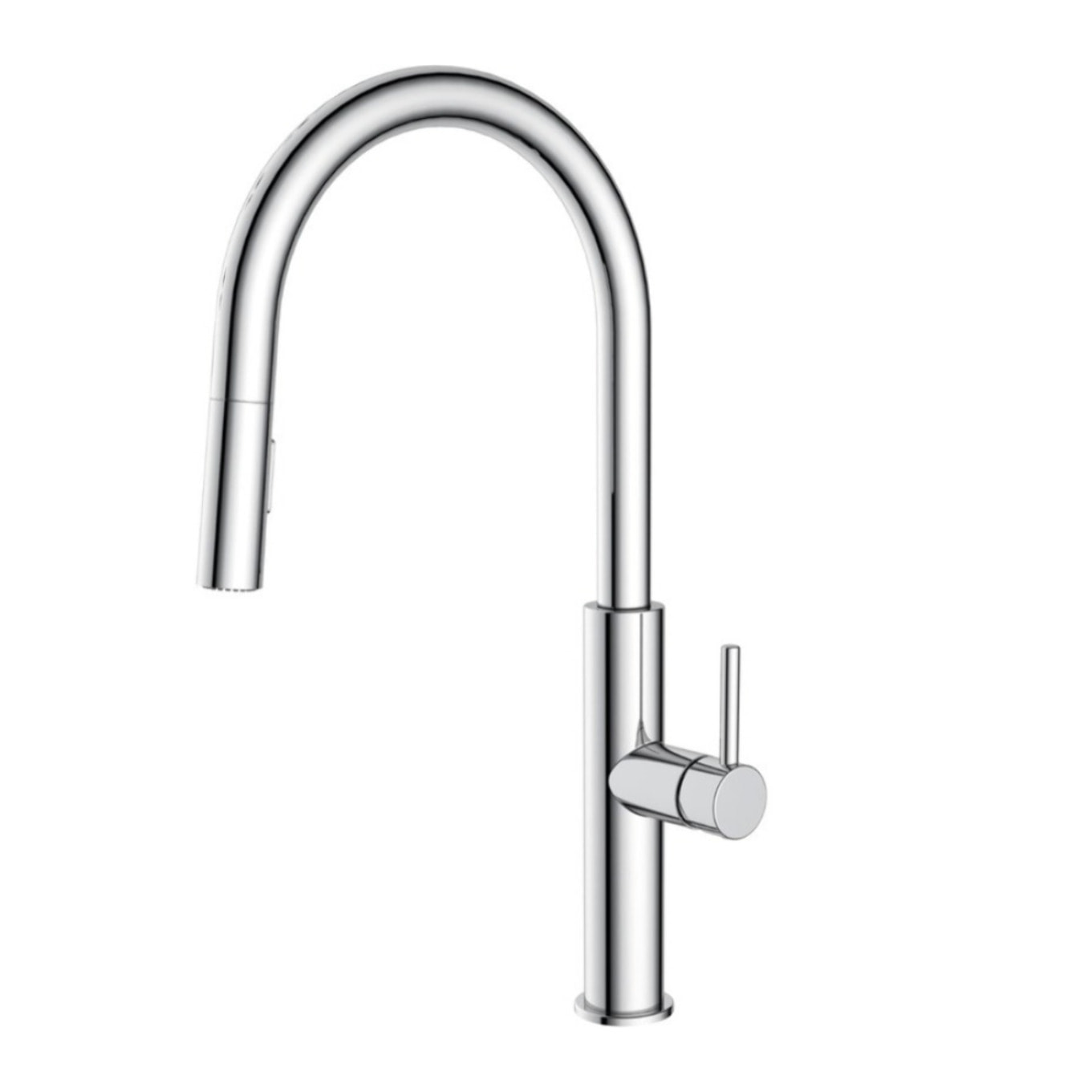 set mitigeur lavabo haut, sans vidage + mitigeur cuisine avec douchette extractible 2 jets, chrome (SATBSBD285)