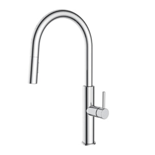 set mitigeur lavabo haut, sans vidage + mitigeur cuisine avec douchette extractible 2 jets, chrome (SATBSBD285)