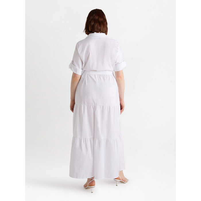 Fiorella Rubino - Vestido camisero largo - Blanco