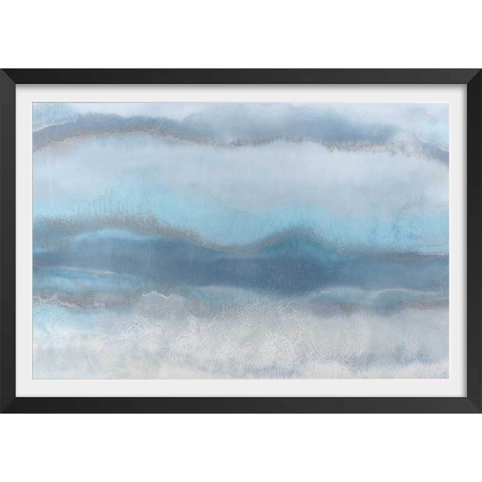 Poster cold moutain Affiche + cadre en bois - Noir