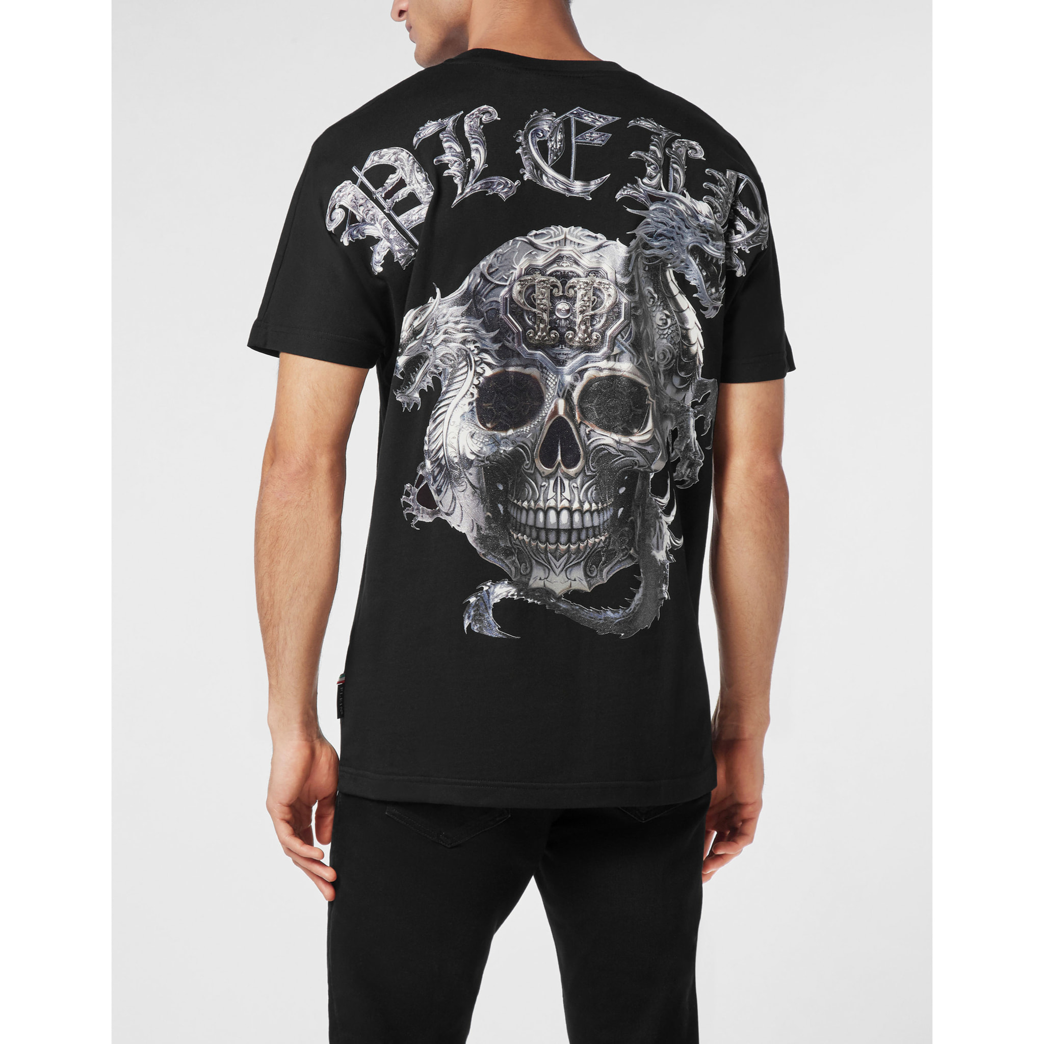 PHILIPP PLEIN T-Shirt Round Neck SKULL