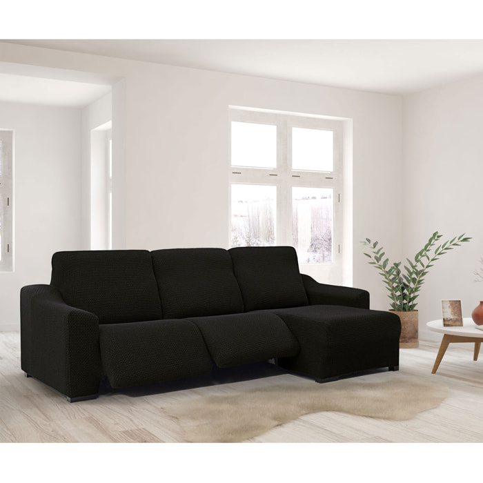 Funda para Chaise Longue derecha (visto de frente ) brazo largo SÚPER ELÁSTICA con RELAX modelo HELENA